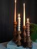 Retro Taper Candlestick Holder - Mid Century Modern - Wooden Candelabras - Table Top Decor - Hurricane Candle Stand - Engagement Gift 