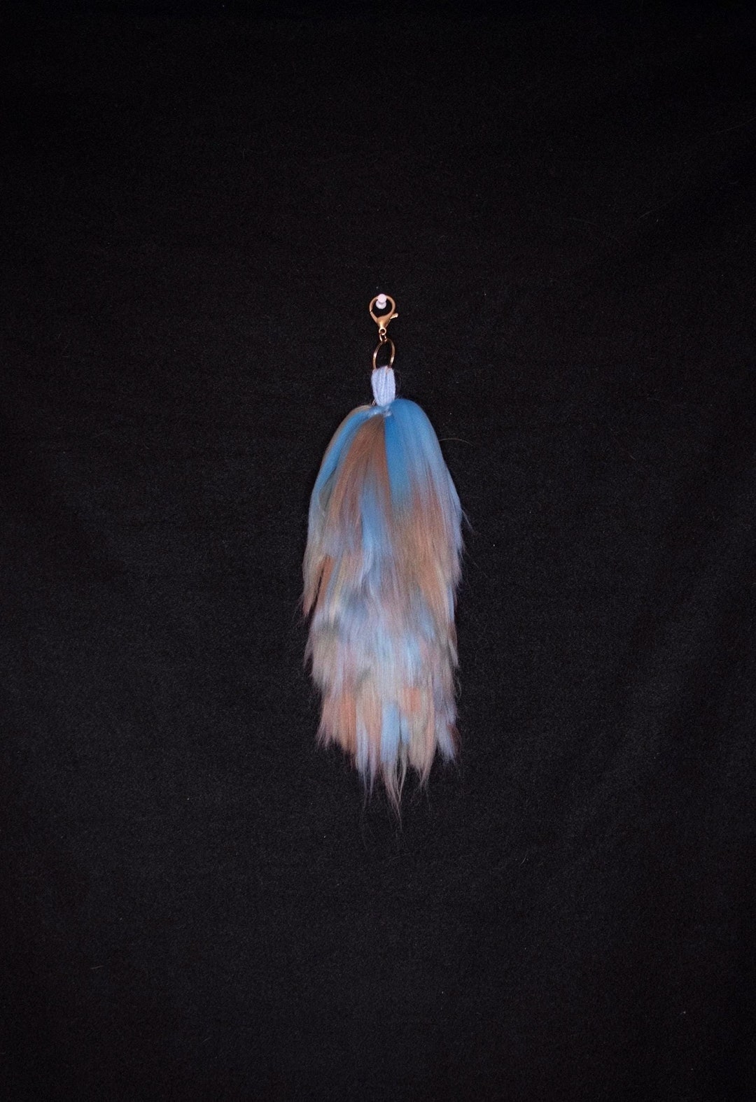 Light Blue and Brown Handmade Yarn Tail for Cosplay, Halloween Costumes ...