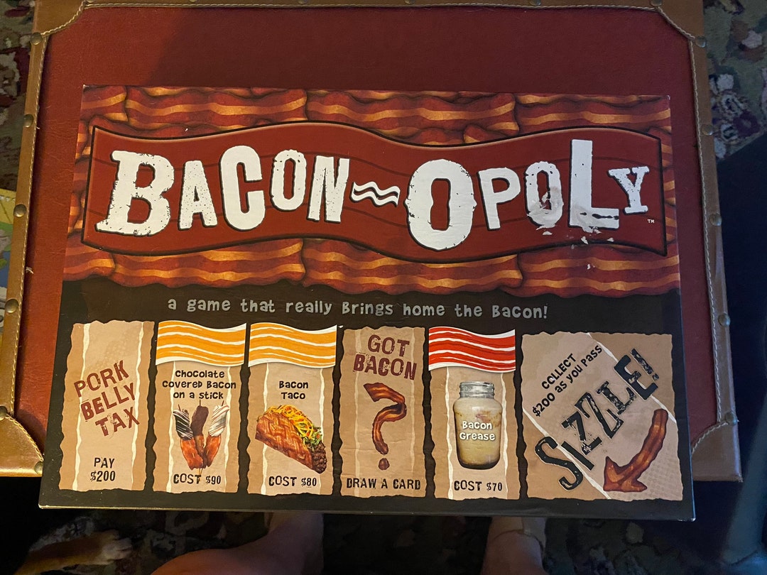 Baconopoly Board Game Based on Bacon and Monopoly Etsy