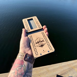 Travel Cribbage Board, Custom Travel Cribbage, Folding Cribbage Board