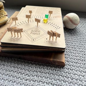 Baseball Würfelspiel, Baseballspiel aus Holz, Geschenk zum Vatertag, Geschenk für Baseballliebhaber