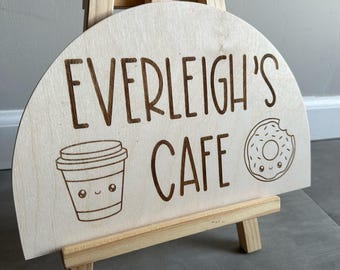 Placa personalizada para café ou sala de jogos infantil