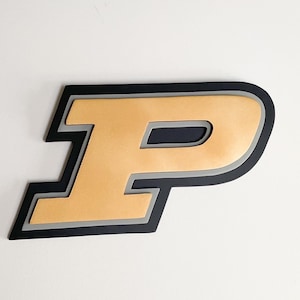 Purdue Logo Wall Decor, Custom College Logo, Gift for Purdue Fan, Rec Room Decor, Office Decor, Game Room Decor, Boiler Up, Boilermakers
