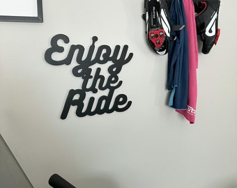 Enjoy the Ride Workout Room Decor, Home Gym Decor, Wall Hanging,