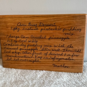 Custom Recipe Cutting Board, Engraved Charcuterie Board, Custom Recipe Board, Gift for Grandparents, Gift for Her, Personalized gift