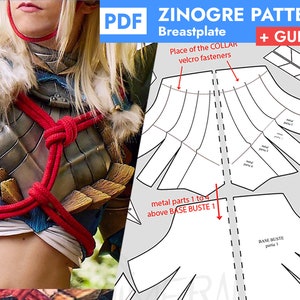 Zinogre breastplate - PDF pattern + EBook making guide - Monster Hunter World inspired