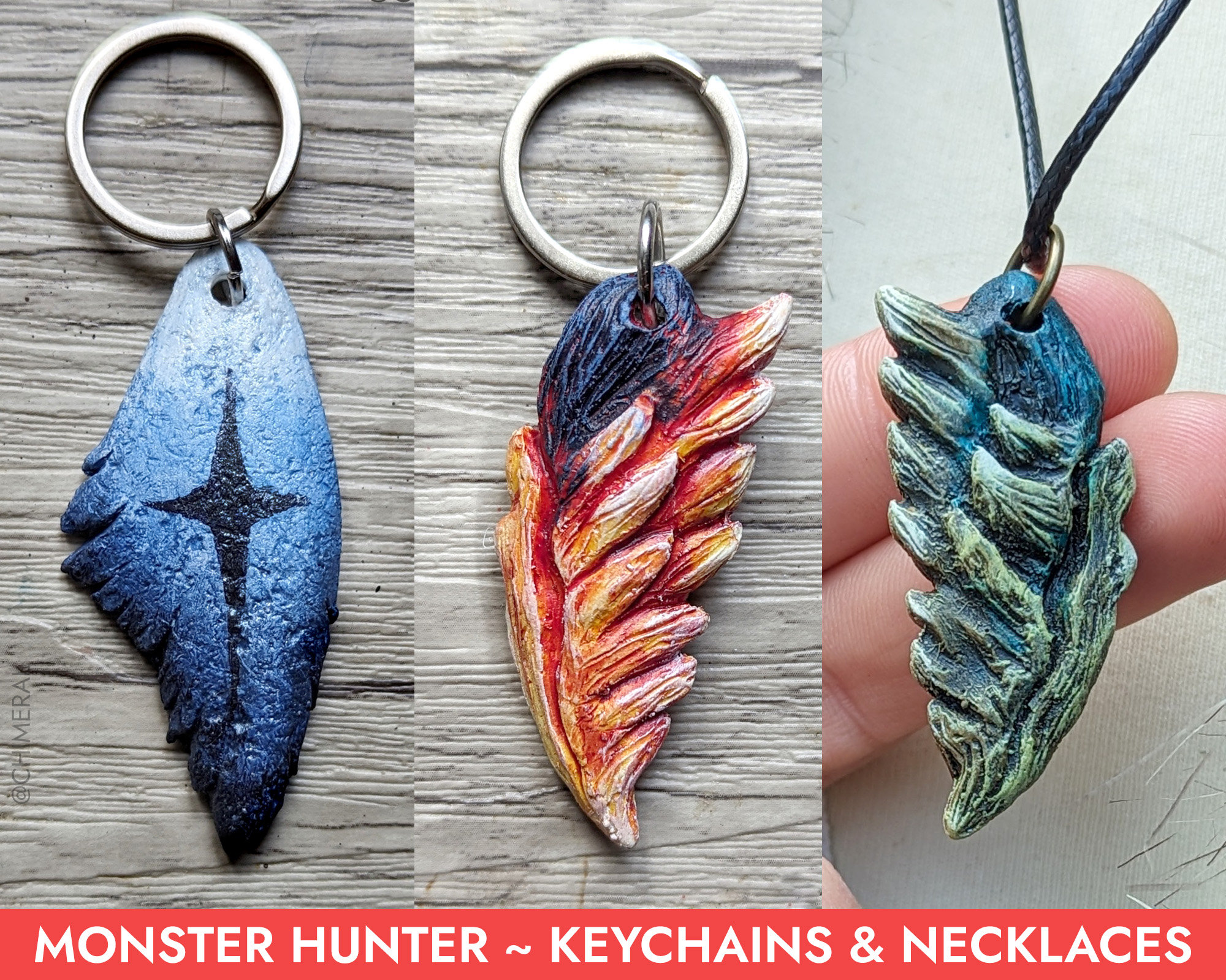 Keychains and Necklaces Odogaron, Pukei Pukei MONSTER HUNTER