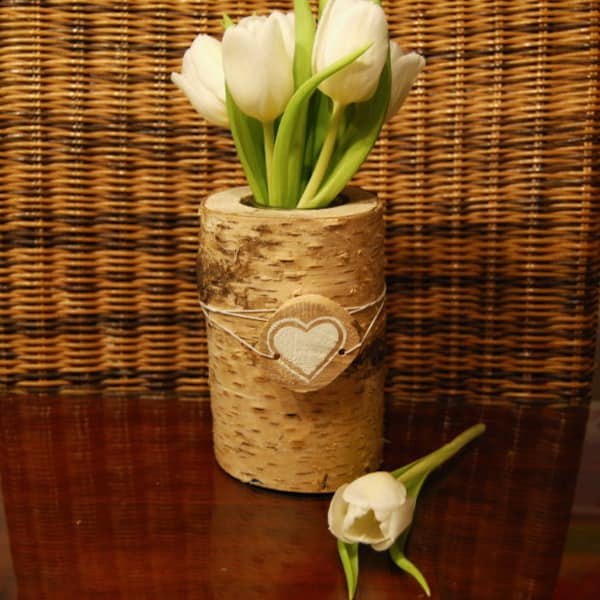 Holzvase Blumenvase Vase aus Birkenholz Tischdeko Frühling Deko Ostern Deko Tischdeko Taufe Hochzeit Geburtstag Holzarbeiten Handmade