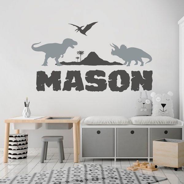 Dinosaur Wall Decal Etsy