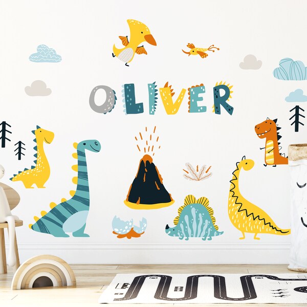 Dinosaur Wall Decal Etsy