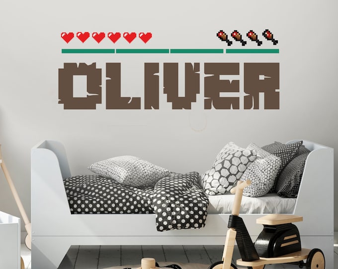 Personalized Gamer Name Decal Minecraft My Name Decal Minecraft ...