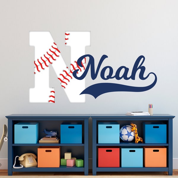 Baseball Name Decal Etsy