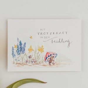 Frühlings Karte / Aquarell / A6 / Grußkarte
