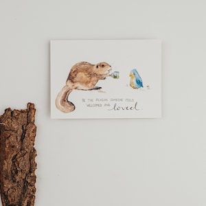Tarjeta Beaver / A6 / Tarjeta de felicitación