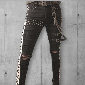 Men’s Blackout Gothic/Punk Rocker Jeans