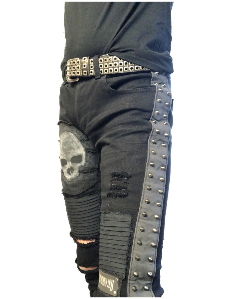 Mens Gothic/Heavy Metal/Punk Jeans The Skavenger image 3