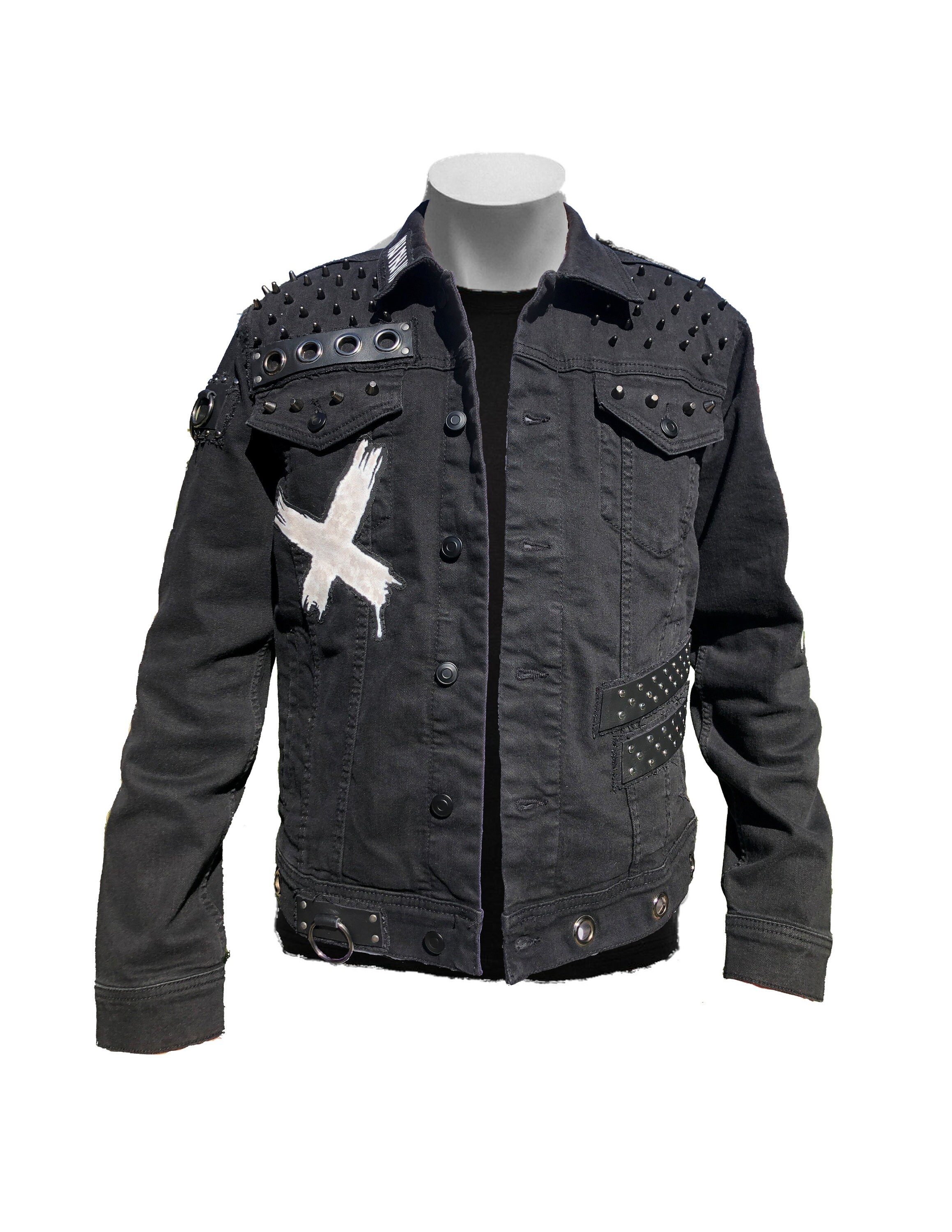 Mens Black Denim Punk Rock/heavy Metal Battle Jacket the Forsaken - Etsy Mens Black Denim Punk Rock/heavy Metal Battle Jacket the Forsaken - Etsy