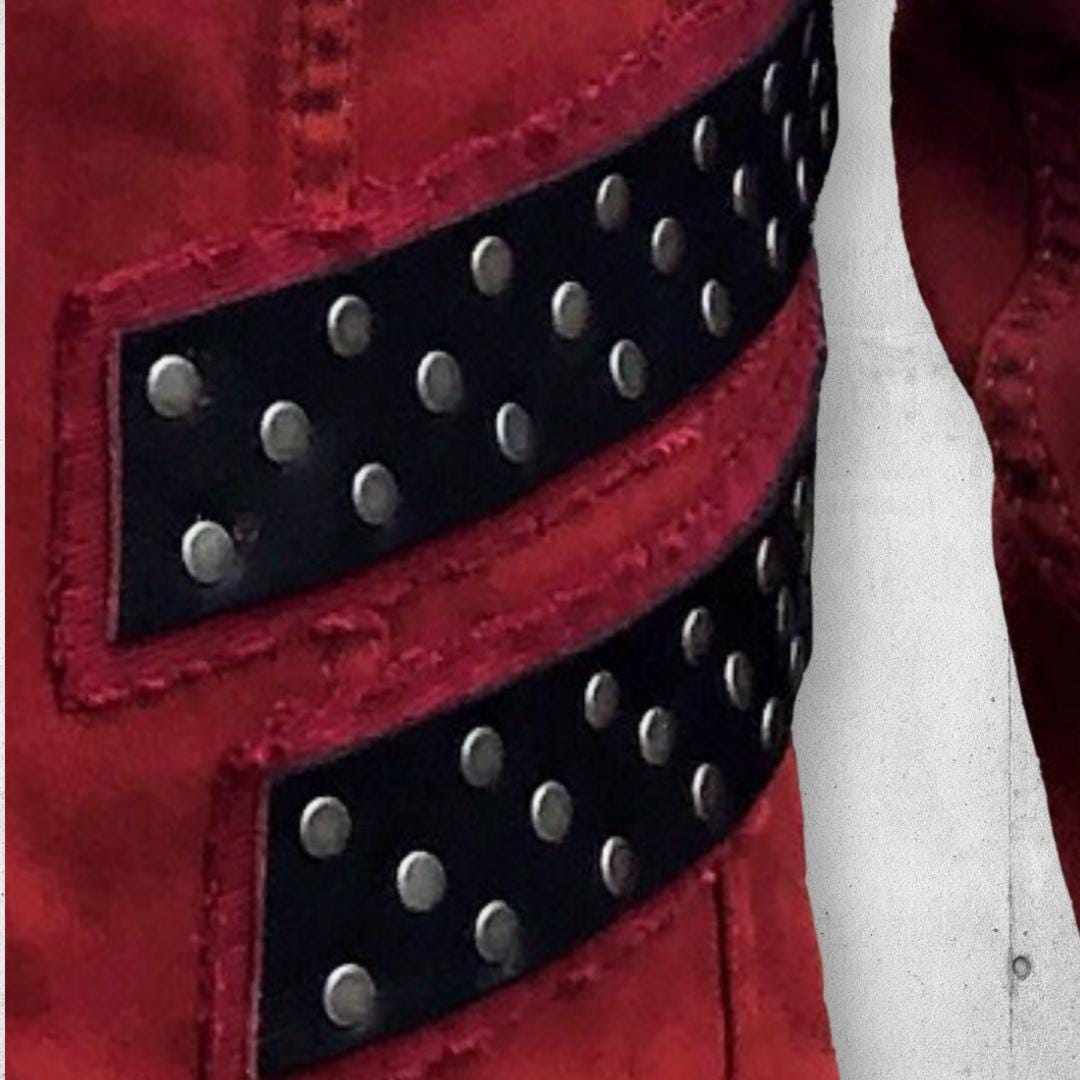 Men's Scarlet Red Punk Rock Battle Jacket (the Forsaken) - Etsy Men's Scarlet Red Punk Rock Battle Jacket (the Forsaken) - Etsy