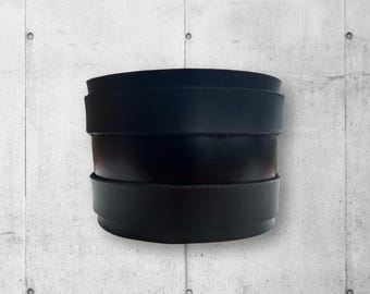 Two Strap Leather Punk Rocker Bicep Cuff