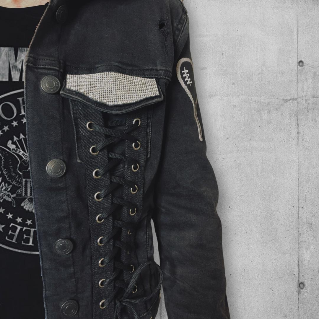 ★2025SS新作★GOTTER GALLERY★GEM GOTHIC DENIM HOOD JACKET 25 SPRING 1st DROP AVAILABLE NOW🔥 ㆍGEM GOTHIC DENIM HOOD