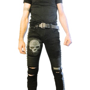 Mens Gothic/Heavy Metal/Punk Jeans The Skavenger image 2