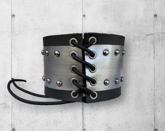 Heavy Metal/ Punk Rocker Leather Bicep Cuff - Etsy
