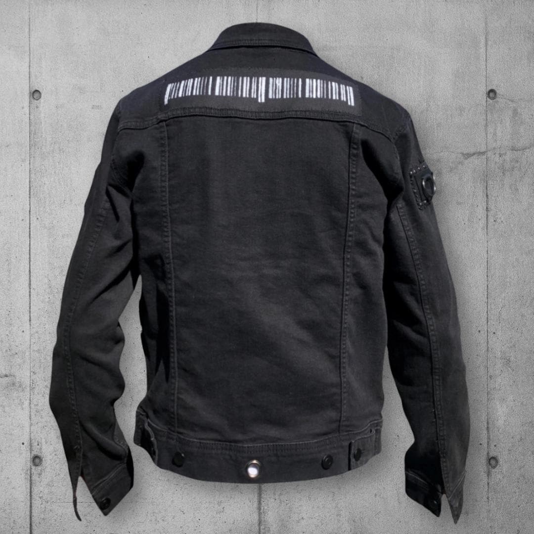 ブラックデニムパンク/ヘビーメタルバトルジャケット（The Forsaken