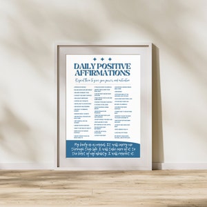 Weight loss affirmation wall poster - Digital download print