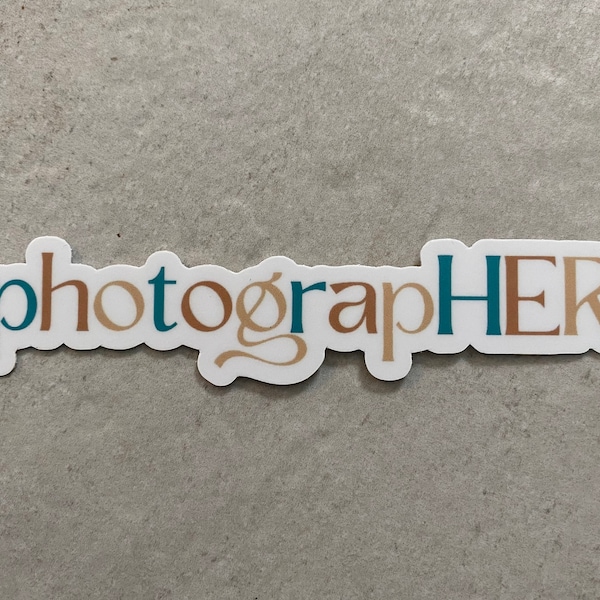 photograpHER female photographer boho modern sticker FREE SHIPPING