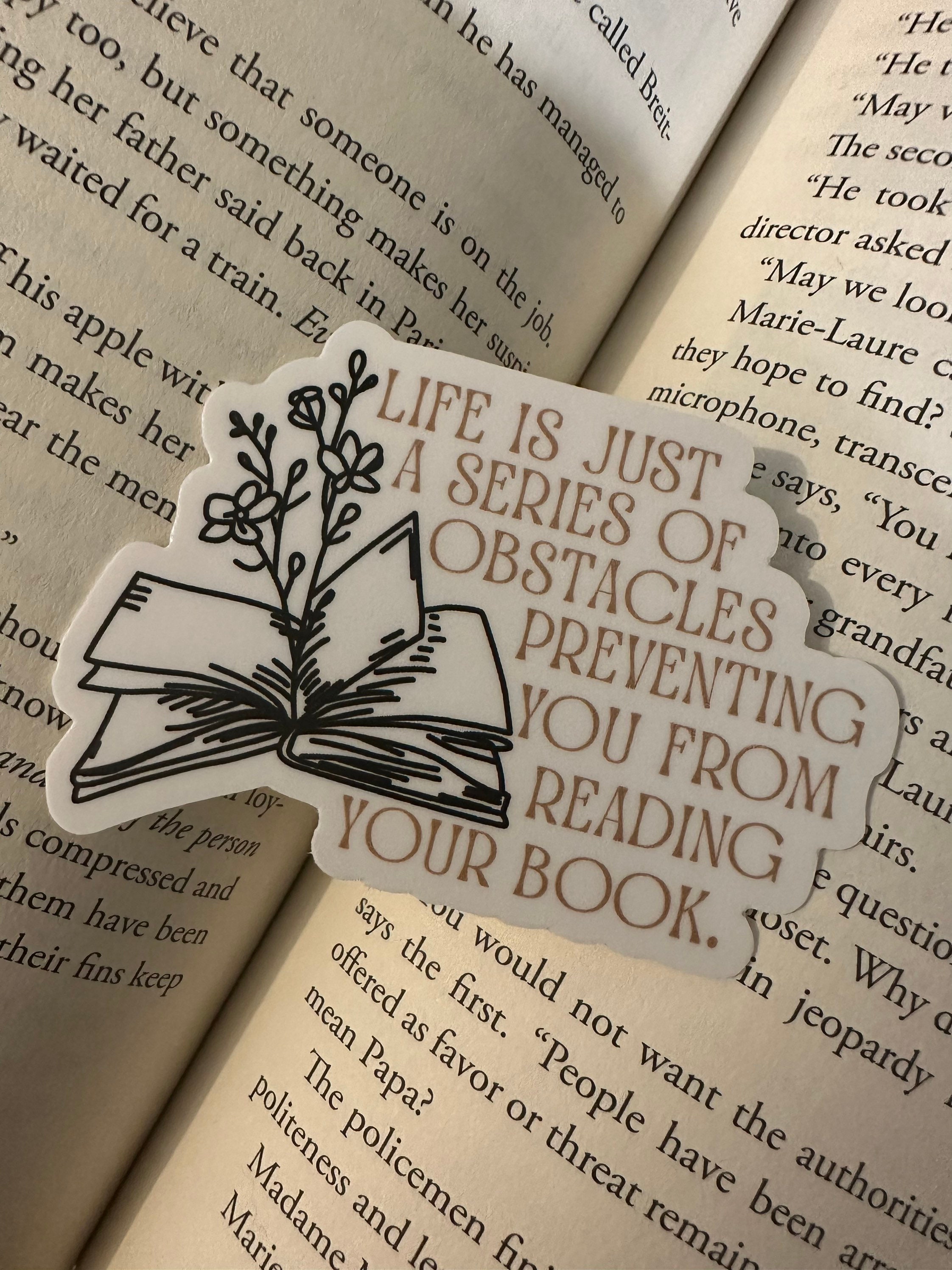 Book Reader Book Lover Vinyl Sticker - Etsy