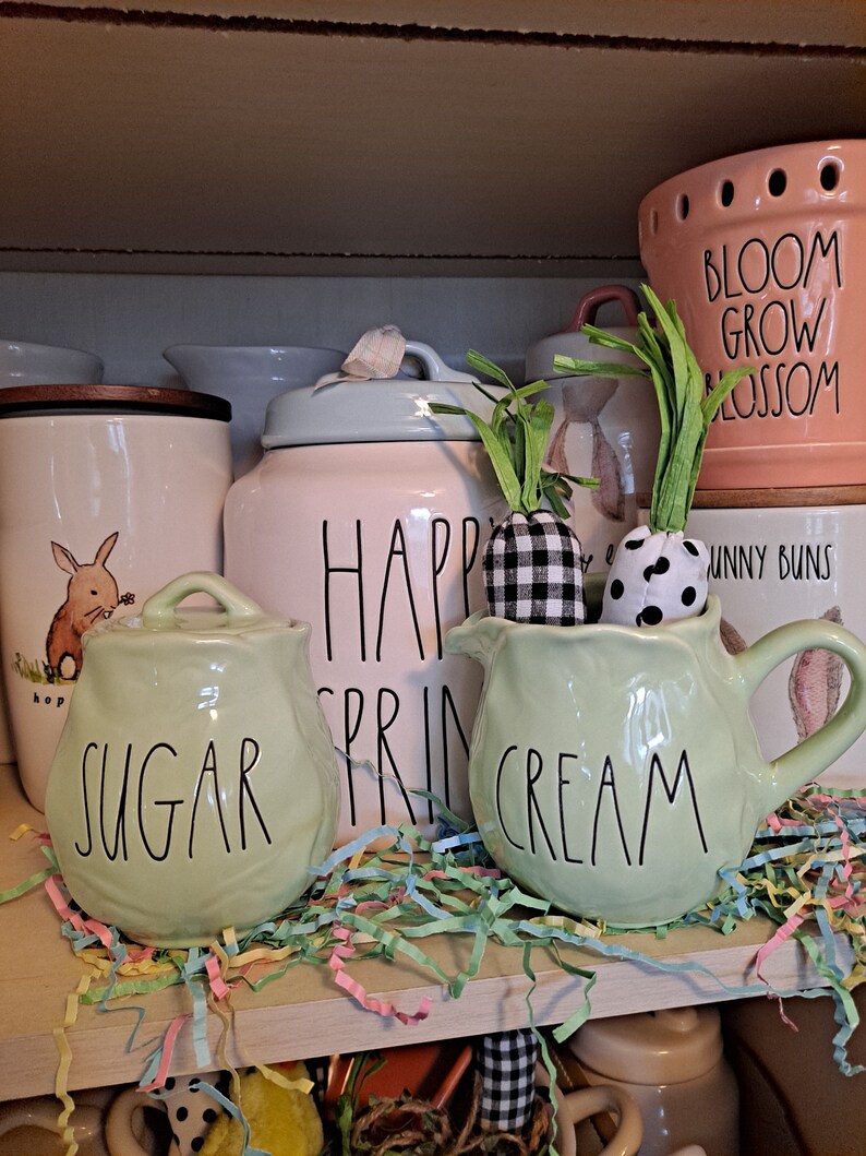 Rae Dunn Sugar and Cream Spring Set Etsy