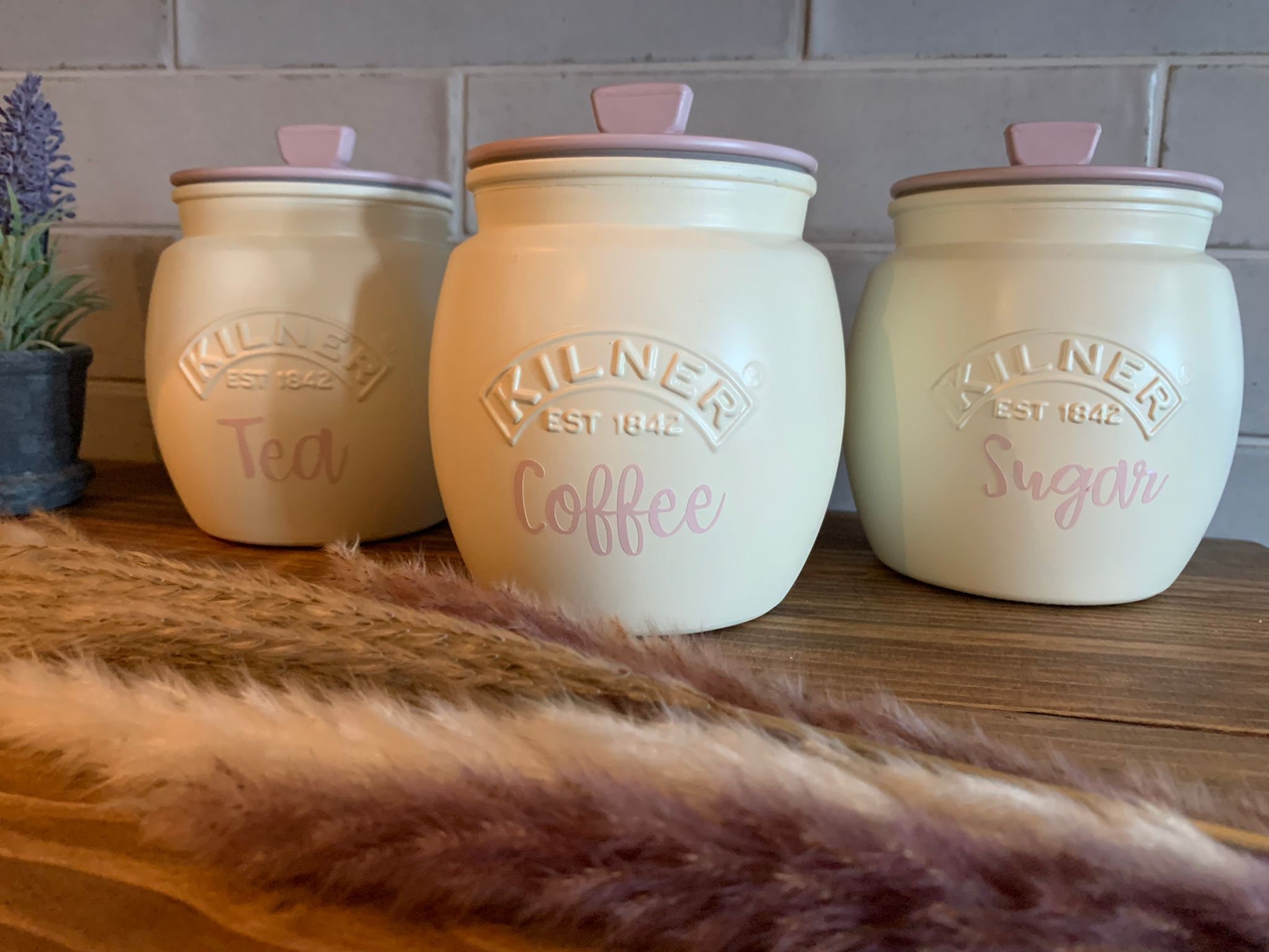 etsy kilner tea coffee sugar