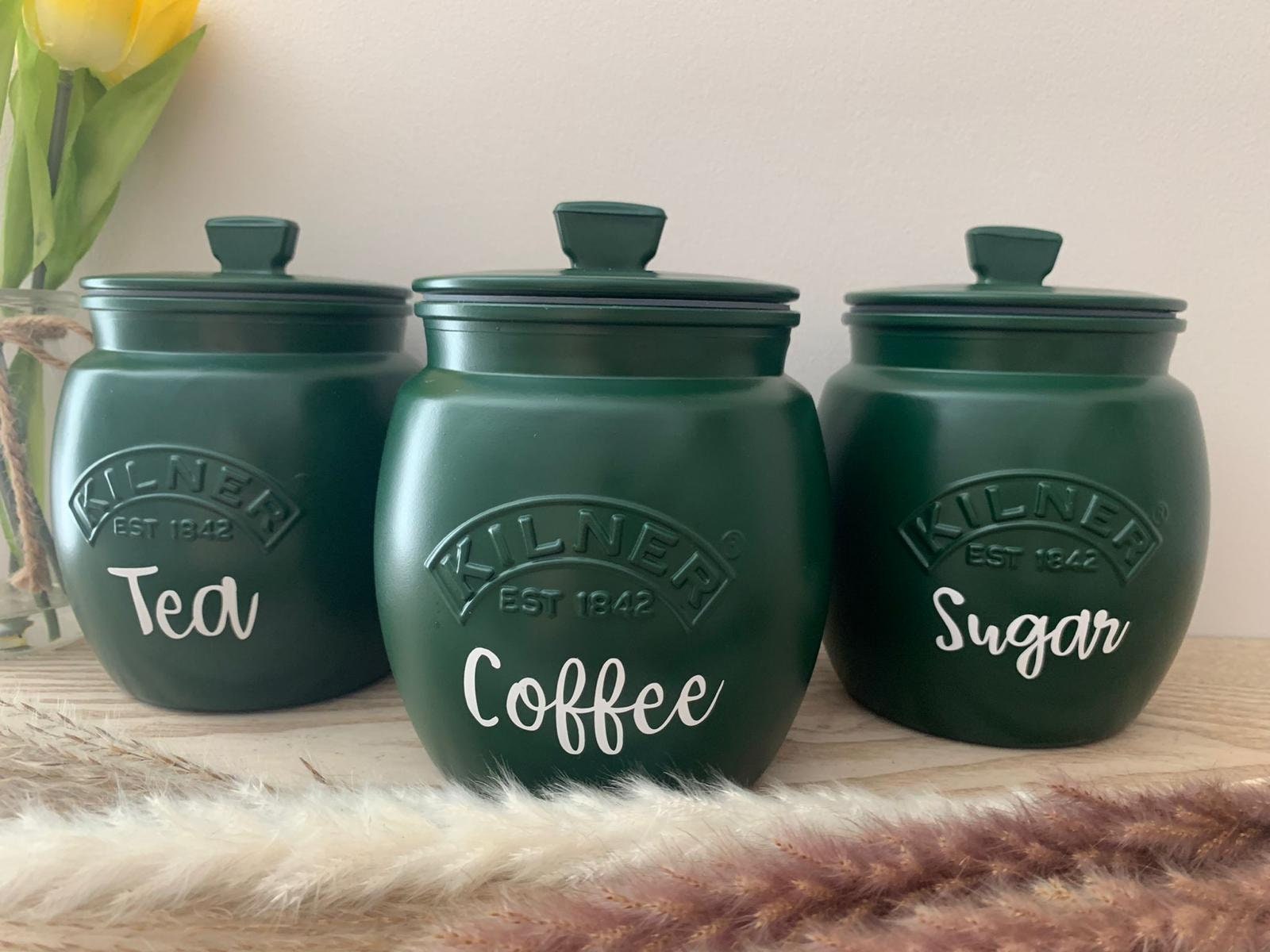 etsy kilner tea coffee sugar