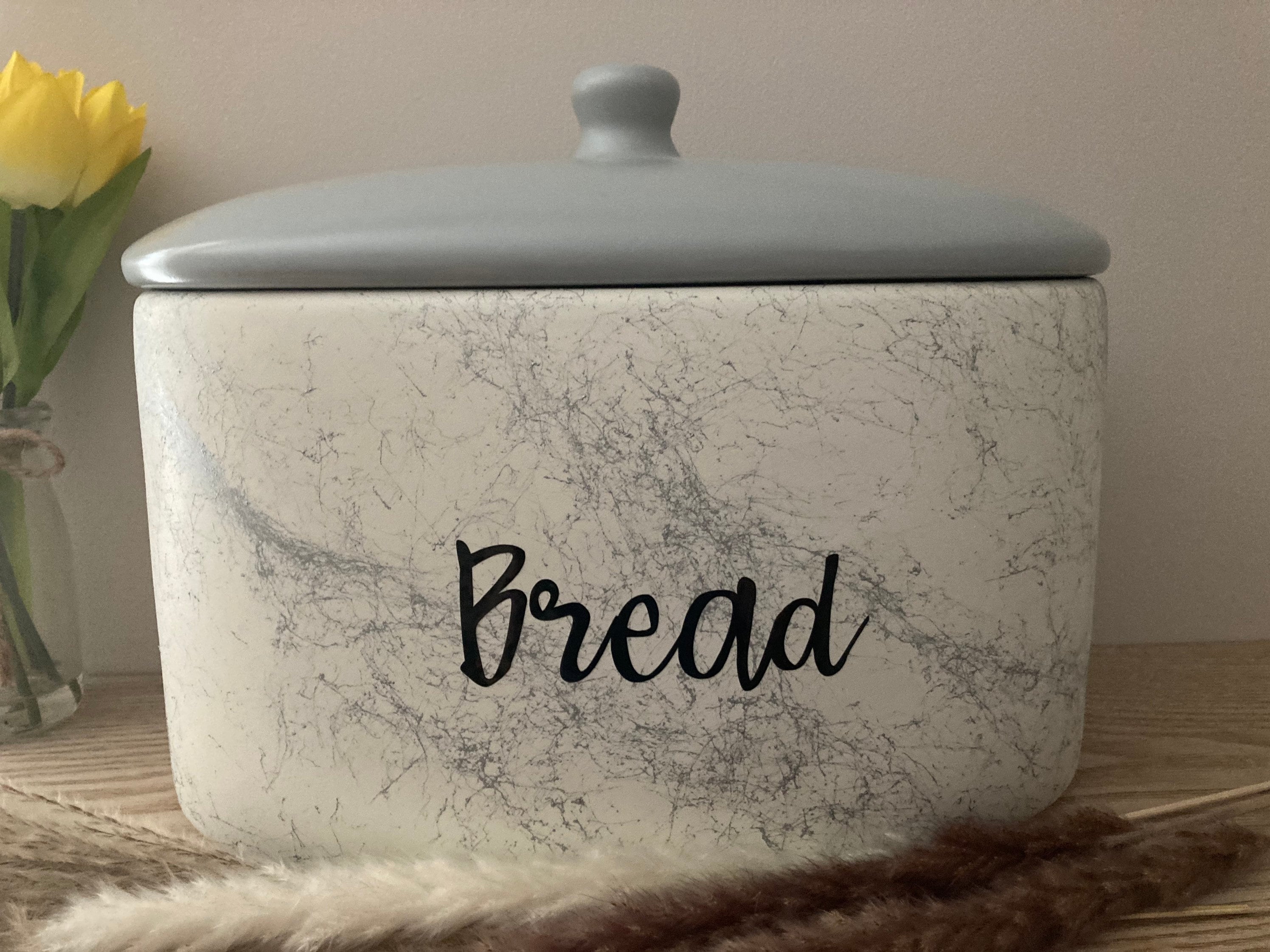 Bread Bin/ Bread Crock Stoneware Kitchen Storage White & Etsy UK