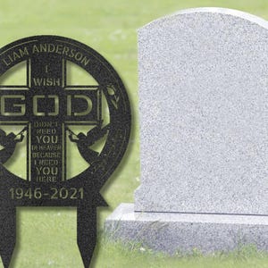 Personalized Memorial Plaque Stake, Sturdy Metal Grave Marker, Remembrance Plaque, Outdoor Memorial Plate Stake for Mum Dad For Loved One