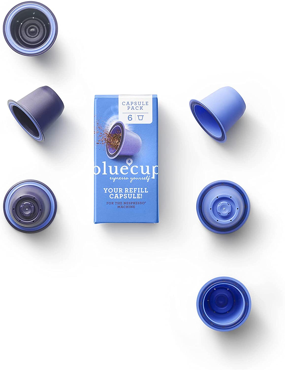 Capsules Rechargeable - Pack de 6 Capsules Pour Machine Nespresso