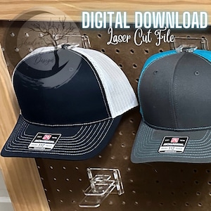 SVG, Pegboard Hat Hanger, Laser Cut File, Digital File Only