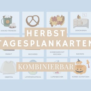 Höstschema för barn, veckoschema med aktiviteter, rutinkort