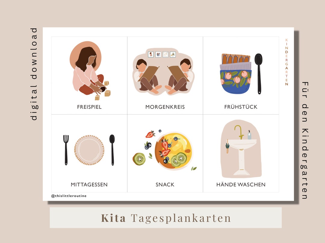 Kita Tagesplan Karten, Kindergarten Tagesablauf Plan - Etsy.de