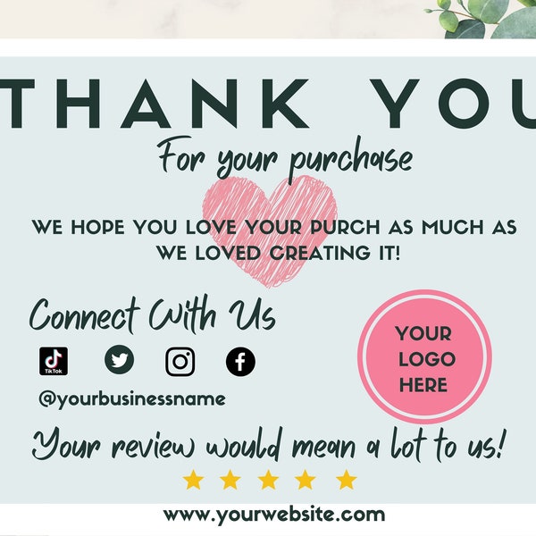 Body Butter Thank You Cards Etsy