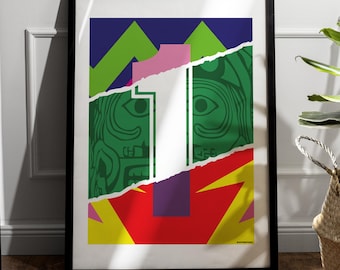 Campos Mexico No.1 Football Shirt Art Print (Digital Print 50x70cm)