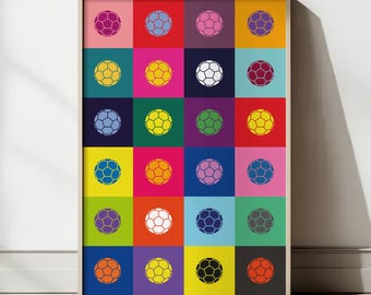 Pop Art Footballs (Digital Print A3 & A4)
