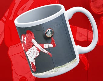 Henry Football Mural Mug: Street Art Drinkware Gift