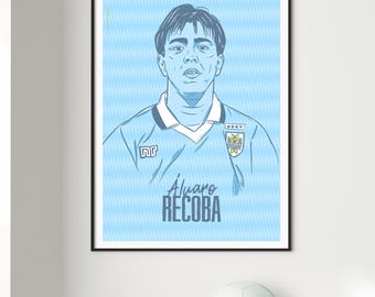 Ilustración de Álvaro Recoba Uruguay: Impresión digital de la galería del club de fútbol