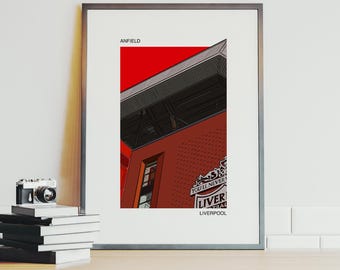 Anfield Stadium Art Print: Liverpool Football Ground Exhibition Poster