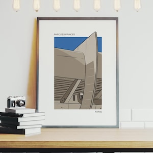 Parc des Princes Art Print: Paris Football Stadium Poster