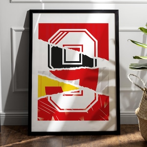 Ian Rush Liverpool No.9 50x70cm - Poster Print - Gallery Print - Football Shirt - Number Print - Mashup Art - [Digital Print]