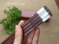 Custom engraved chopsticks personalized Christmas gifts with chopstick rest,wedding chopsticks favor, korea-japanese Reusable chopsticks C