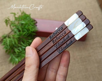 Custom engraved chopsticks personalized Christmas gifts with chopstick rest,wedding chopsticks favor, korea-japanese Reusable chopsticks C