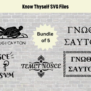 Know Thyself SVG Bundle | Nosce Te Ipsum SVG | Gnothi Seauton SVG Digital Downloads